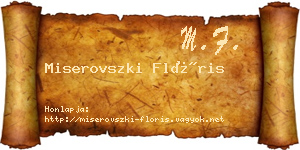 Miserovszki Flóris névjegykártya